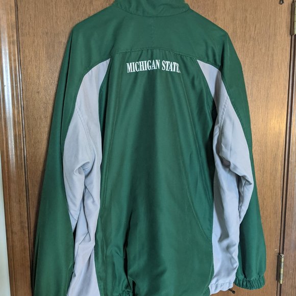 NIKE - MICHIGAN STATE SPARTANS - REVERSIBLE FULL-ZIPPERED JACKET/COAT - Picture 2 of 6